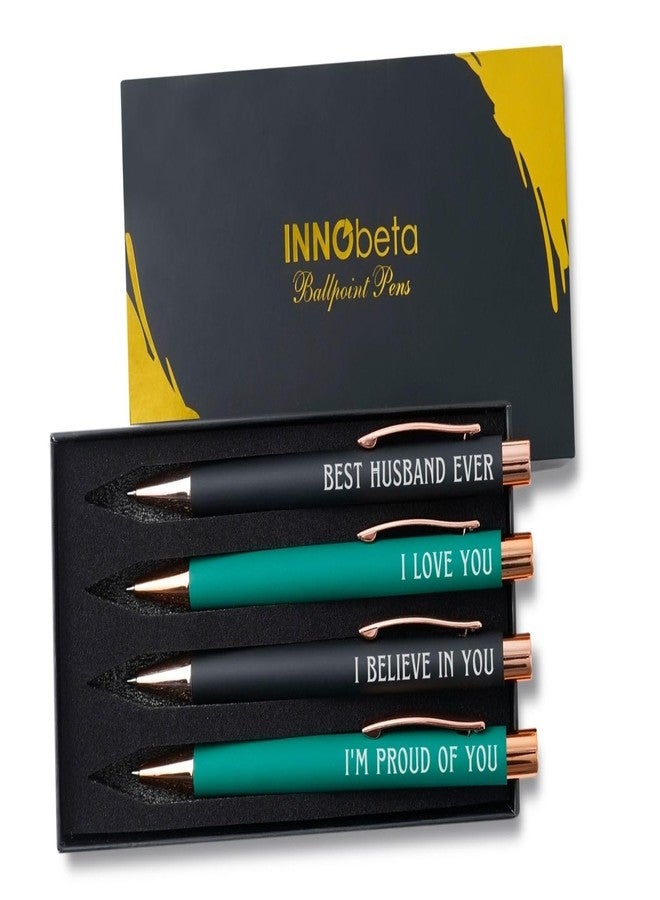 إنو بيتا هدايا InnoBeta للزوج من الزوجة، هدايا عيد ميلاد، ذكرى زواج، عيد الحب، طقم أقلام حبر جاف مكون من 4 قطع - Image 1