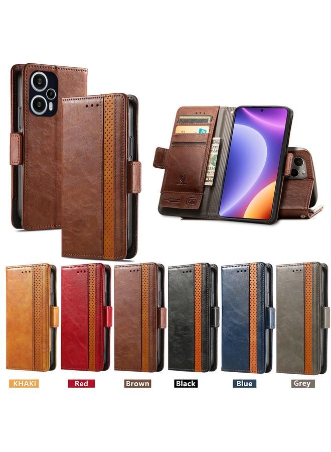 S-TOP Case For Redmi Note 12 Turbo CaseNeo Splicing Dual Magnetic Buckle Leather Phone Case - Image 5