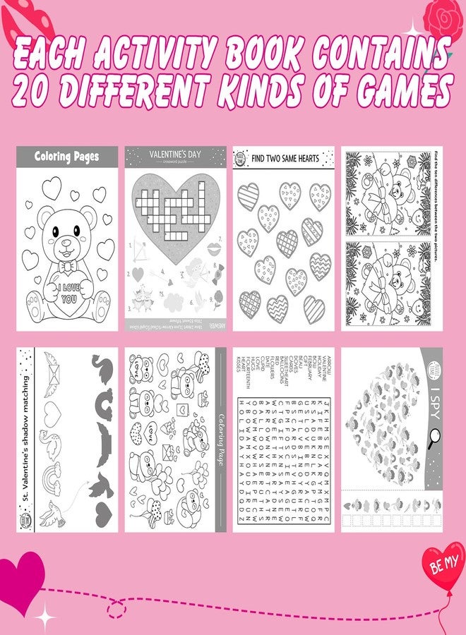 هونغداو مجموعة كتب أنشطة مصغرة من هونغداو، 48 قطعة، لعيد الحب، للأولاد والبنات، مليئة بالمرح والألعاب، تتضمن أنشطة شيقة مثل المتاهات، والبحث عن الكلمات، وإيجاد الاختلافات، وغيرها الكثير، هدية مثالية للحفلات والفصول الدراسية. - Image 3