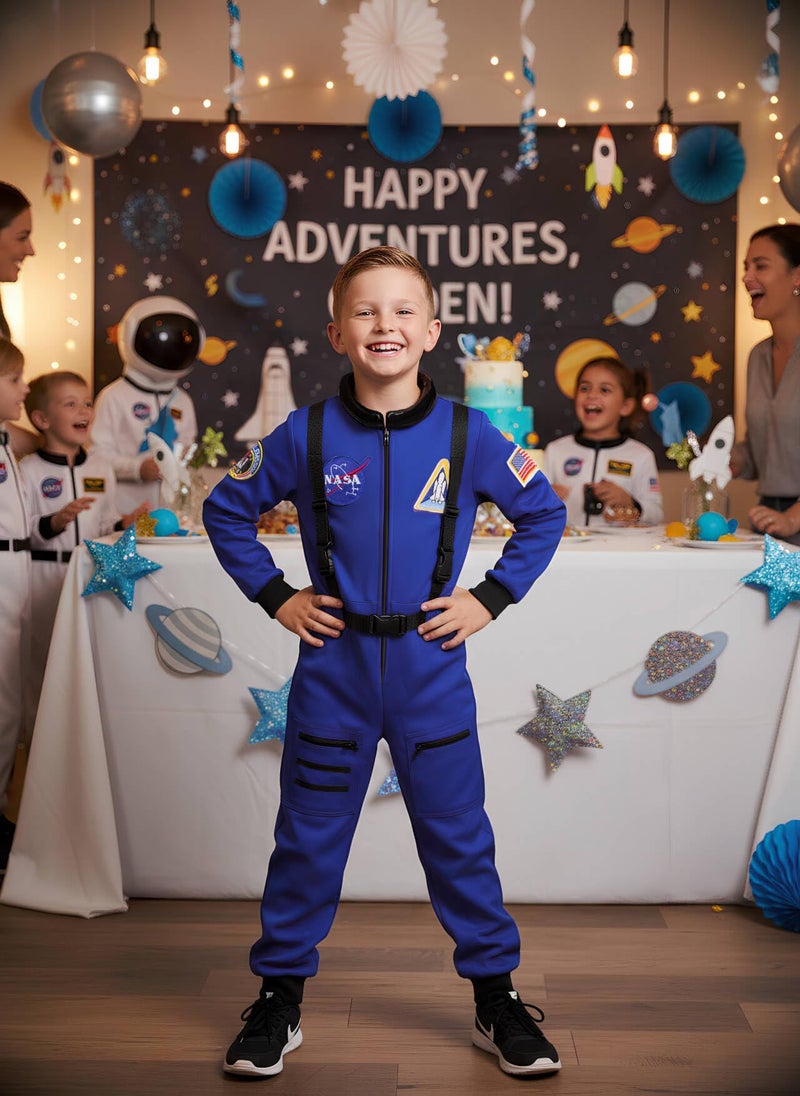 Dormstop Astronaut Costume for Kid Boy NASA Space Jumpsuit Space Outfit Pretend Dress up 3-12Years - Image 2