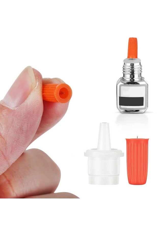 DonLeeving 140 Pcs Eyelash Glue Replacement Eyelash Glue Bottle Nozzle Caps Lash Glue Bottle Plug Glue Mouth Tips Glue Bottle Pins Blocking Needle For Home Salon Eyelash Extensions Tools - Image 4