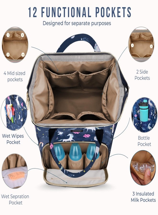 MAMMA Diaper Bag for Mothers for Travel, Baby Bag for Mother Travel, Hospital Bag for Delivery Women, Baby Diaper Bag for Mom, 12 Pockets Diaper Bags for Mothers with 9 Months Warranty - Image 3