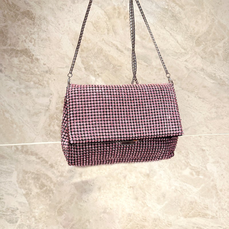 Women'S Bag Rhinestone Flip Shoulder Bag Chain Crossbody Bag Clutch Bag Shiny Party Evening Bag - Image 3