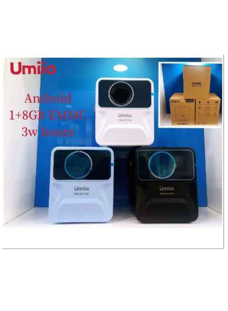 Umiio T5 1920 x 1080P Mini LED Portable Dual Frequency WiFi Android 9.0 Remote Electronic Focusing For Meeting Home Smart Video Projector Compatible with TV Stick/HDMI/USB/PS5/iOS/PS4  - Image 2