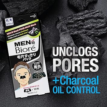 KAO Mens Biore Pore Nose Pack BLACK 10 packs - Image 3