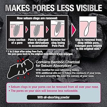 KAO Mens Biore Pore Nose Pack BLACK 10 packs - Image 4