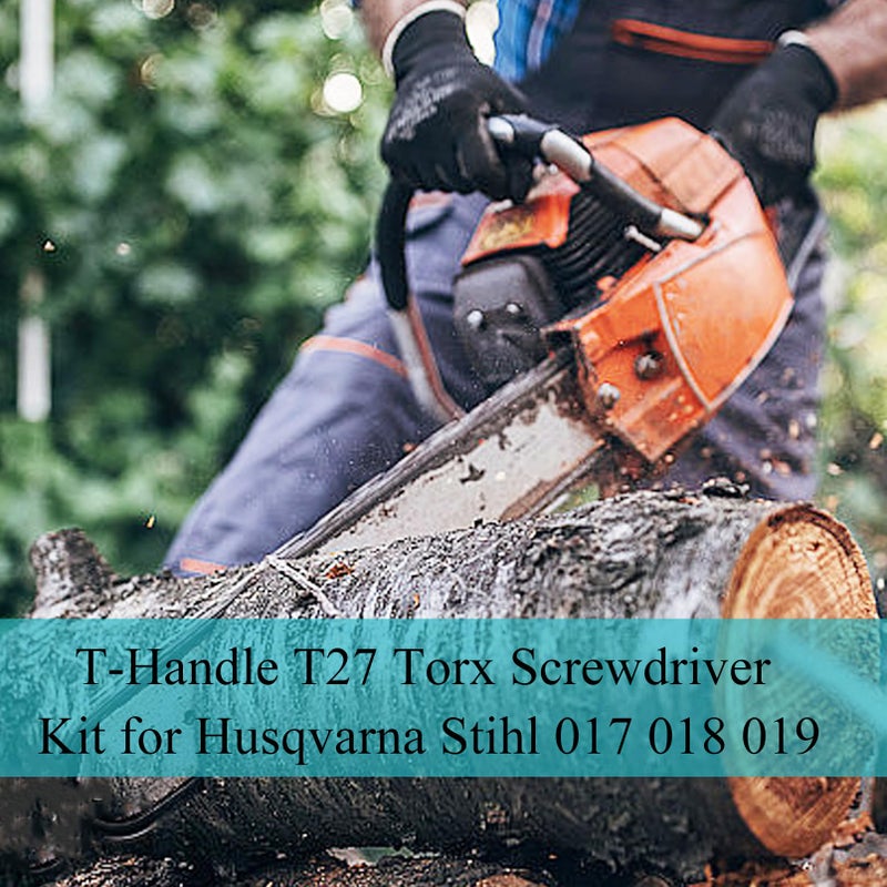 Atunee Chainsaw T Wrench 19mm x 13mm and T-Handle T27 Torx Screwdriver Kit for Husqvarna Stihl 017 018 019 020 021 023 024 025 026 028 034 Chainsaw Replace 1129 890 3401 0812 370 1000 - Image 5