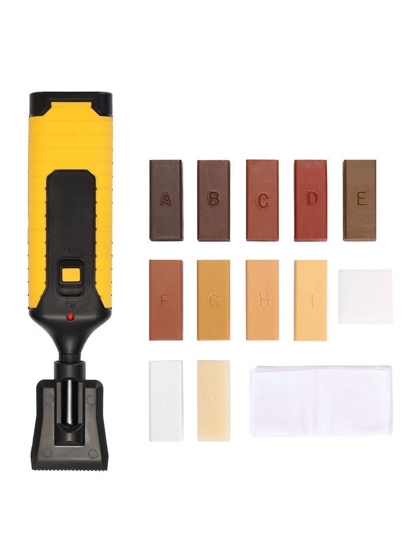 Laminate Floor Repairing Kit, Wax System Floor Worktop Sturdy Casing Chips Scratches Mending Tool Set, for Kitchen Room Flooring Worktop Damaged Doors Damaged Laminate Floor Repair  - Image 4