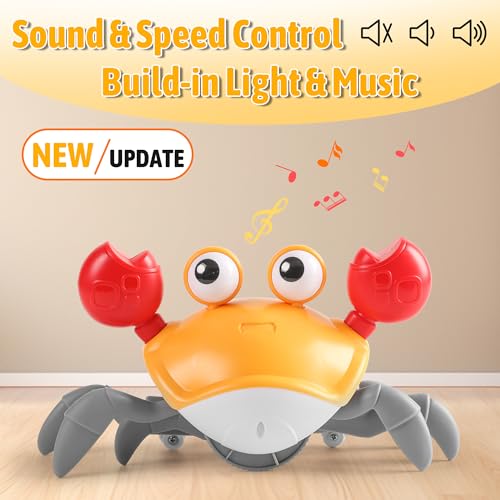 Hirger Crawling Crab Baby Toy Infant Tummy Time Toys for Babies 3 6 9 12 18 24 36 Months Walking Dancing Crab for Toddler 1 2 3 Year Old 1st Music Birthday Gift for Boys Girls - Image 5