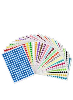 Small Circle Dot Stickers, 16 Sheets Color Labels Coding Circle Round Coding Dot Labels Stickers, Coding Adhesive Colored Sticker for Coloring Marking Organizing 0.25 Inch