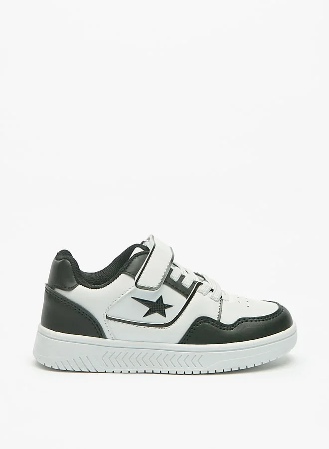 LBL by Shoexpress Boys Textured Sneakers with Hook and Loop Closure