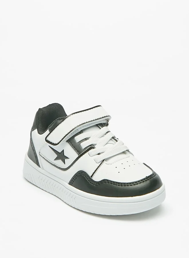 LBL by Shoexpress Boys Textured Sneakers with Hook and Loop Closure