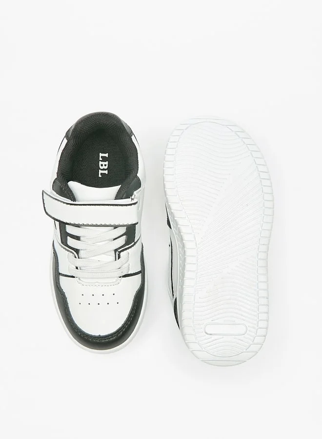 LBL by Shoexpress Boys Textured Sneakers with Hook and Loop Closure