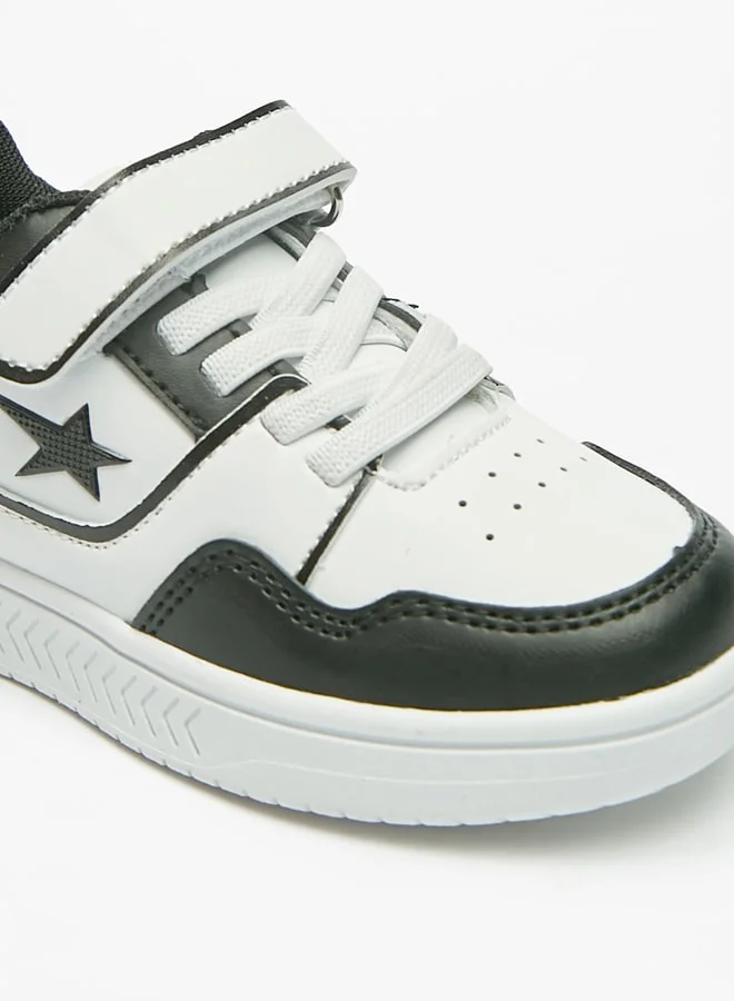 LBL by Shoexpress Boys Textured Sneakers with Hook and Loop Closure