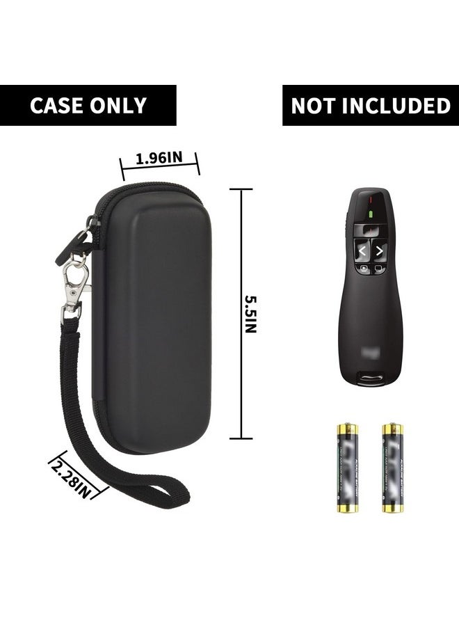 ANKHOH - Case Compatible With Logitech Wireless Presenter R400 Wireless Presentation Remote Clicker, Pointer Storage Organizer Bag With Zippered Mesh Pocket (Box Only) (Black) - Image 1