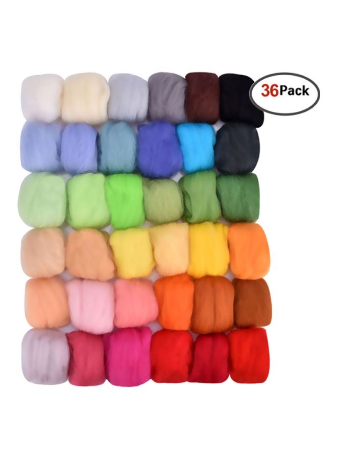 36-Colours Wools Hoops DIY Kit Multicolour - Image 2