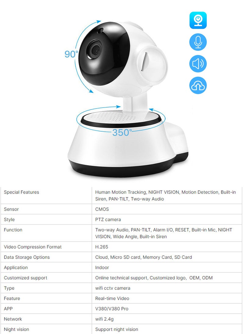 Sharpdo - 1080P Indoor Security Camera, Baby Pet Camera, Night, Secure Local and Cloud Storage, Two-way Talk, APP - Image 1