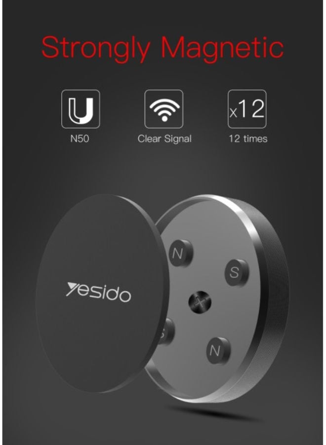 Yesido Universal Magnetic Car Phone Holder by IYESIDO – Dashboard Mobile Holder in Car for iPhone/Samsung - Image 5