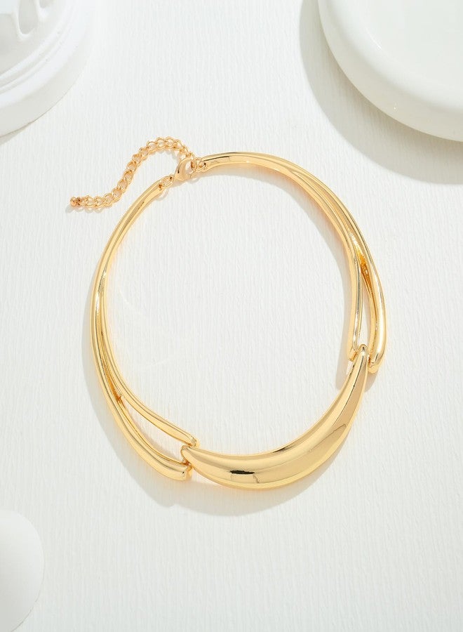 ليلي آند وايت قلادة ذهبية من ليلي آند وايت للنساء، بتصميم قابل للتعديل، قلادة ذهبية سميكة، قلادة عصرية مميزة، هدية مجوهرات أنيقة - Image 5