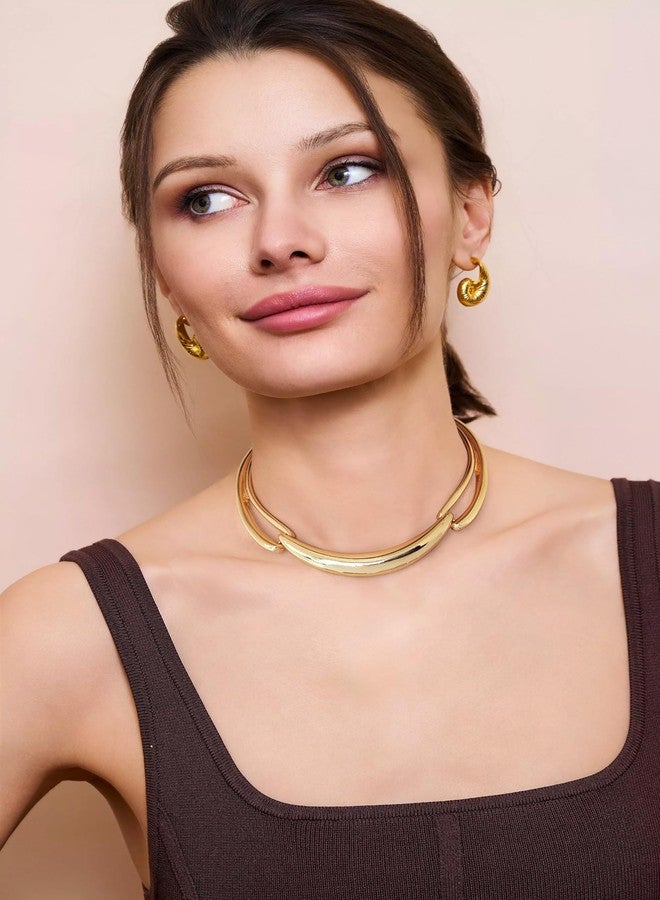 ليلي آند وايت قلادة ذهبية من ليلي آند وايت للنساء، بتصميم قابل للتعديل، قلادة ذهبية سميكة، قلادة عصرية مميزة، هدية مجوهرات أنيقة - Image 3