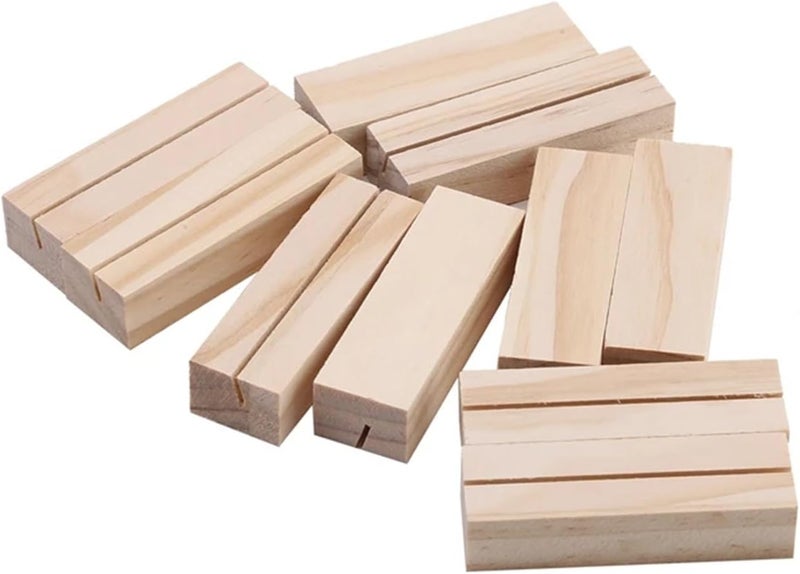Wooden Table Number Holder 20pcs Name Memo Clips Photo Holder Clamp Business Card Stand(C 10PCS) - Image 3