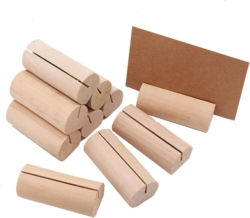 Wooden Table Number Holder 20pcs Name Memo Clips Photo Holder Clamp Business Card Stand(C 10PCS) - Image 1