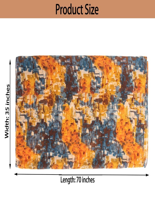 إيوهاك وشاح نسائي خفيف الوزن من إيوهاك، بنقشة زهور بوهيمية مطبوعة بتقنية التاي داي، مناسب لفصلي الربيع والصيف. - Image 3