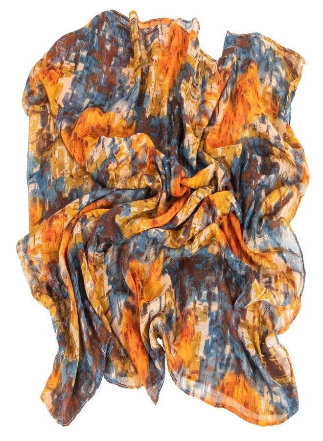 إيوهاك وشاح نسائي خفيف الوزن من إيوهاك، بنقشة زهور بوهيمية مطبوعة بتقنية التاي داي، مناسب لفصلي الربيع والصيف. - Image 4