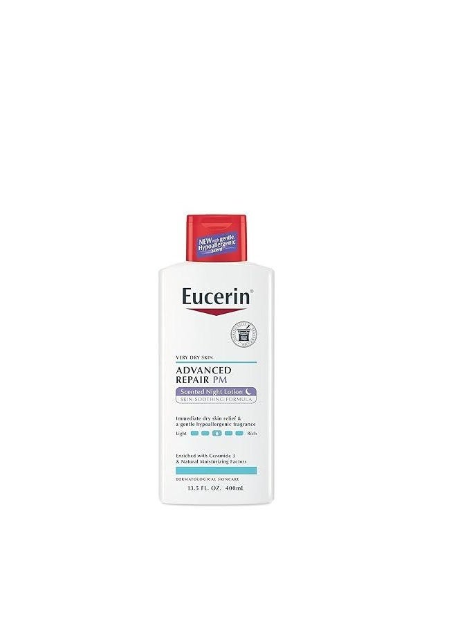 Eucerin Advanced Repair Scented Night Lotion, 48 Hour Moisturizing Body Lotion 