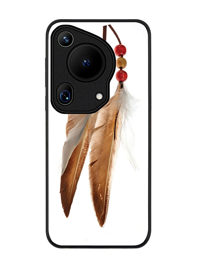 Stylizedd Rugged Black edge case for Huawei Pura 70 Ultra, Slim fit Soft Case Flexible Rubber Edges Anti Drop TPU Gel Thin Cover -  Chief Longfeathers - Image 1