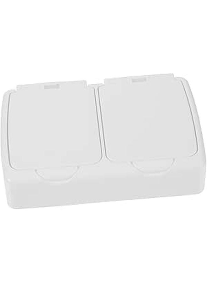 Dual Compartment Cotton Swab Holder Box Portable Dustproof Organizer For Travel - Image 1