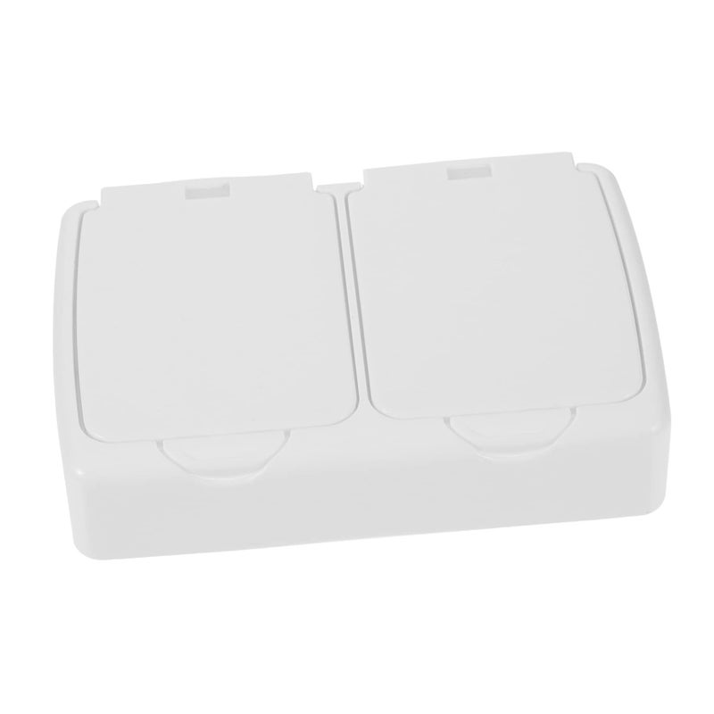 Dual Compartment Cotton Swab Holder Box Portable Dustproof Organizer For Travel - Image 2