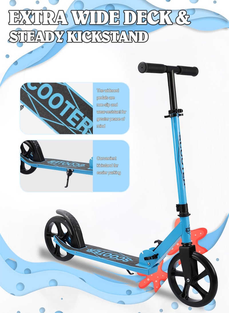 ما بيبي سكوتر ركل للأطفال، سكوتر قابل للطي بعجلتين مع مقود قابل للتعديل، للأولاد والبنات من سن 7 إلى 18 عامًا - Image 2