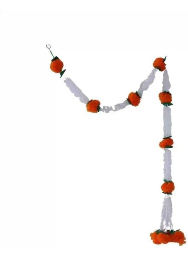 Day To Day Decorative Craft Artificial Flower String with Marigold and Jasmine Flower For Decoration- 145cm - Image 1