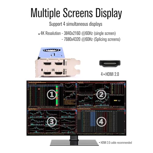 SRhonyra بطاقة الرسوميات SRhonyra GTX 750 Ti 4GB GDDR5 مزدوجة الشقوق 4HDMI - Image 3