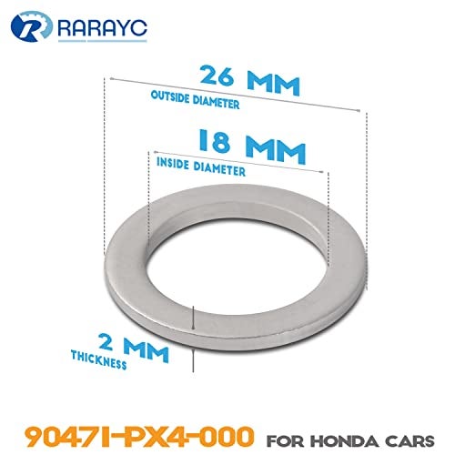RARAYC 24 Pcs Transmission Fluid Drain Plug Crush Washer Replacement for Honda Accord Civic Acura and More Part# 90471-PX4-000 - Image 2