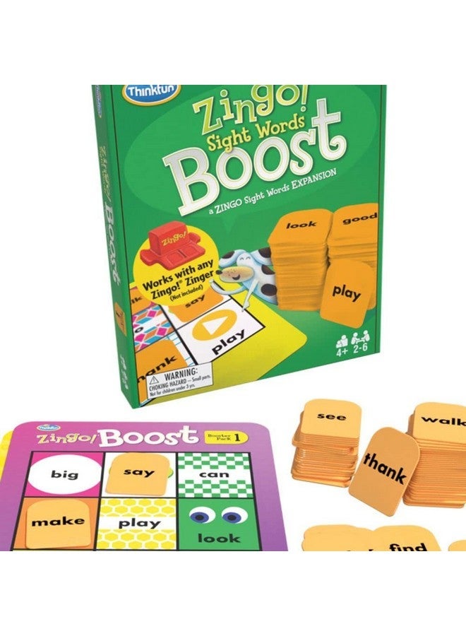 thinkfun Think Fun Zingo! Sight Words Boost Engaging Brain Game Expansive Vocabulary Builder Stimulates Memory & Concentration For Kids Aged 4 And Up Expansion Pack (76472) - Image 1