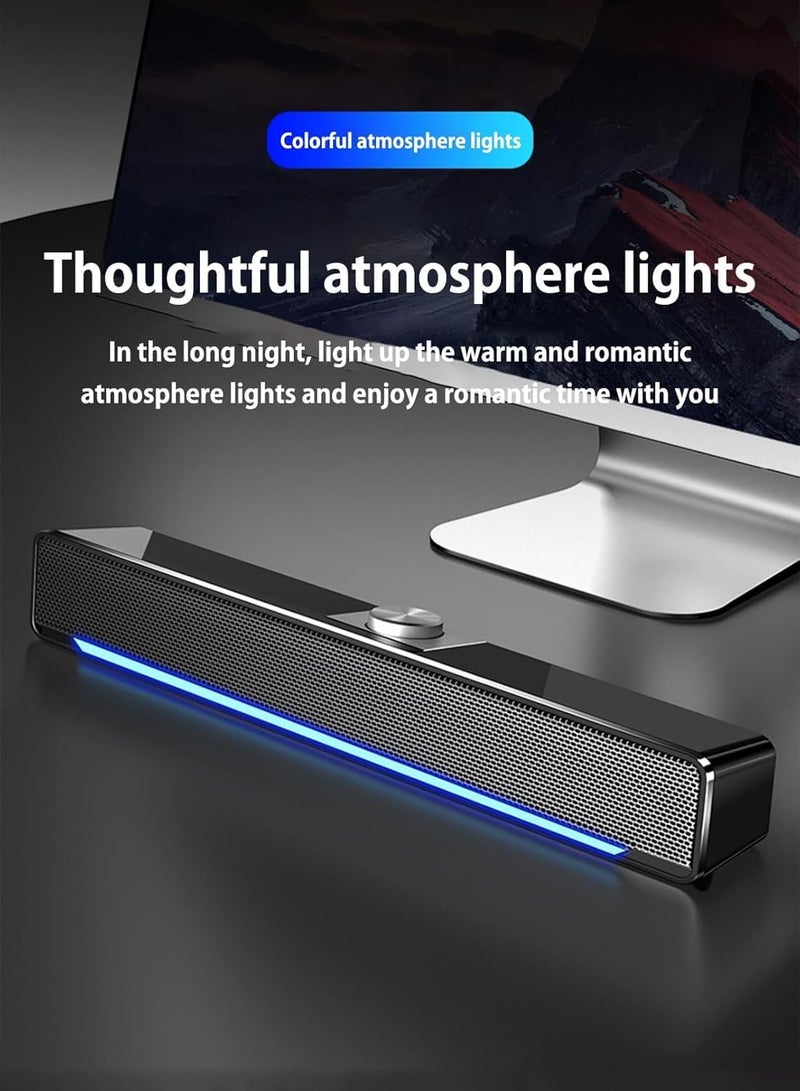 USB LED TV Sound Bar AUX Wired USB Speaker Home Theater System Surround SoundBar for TV PC Computer Speakers - Image 5