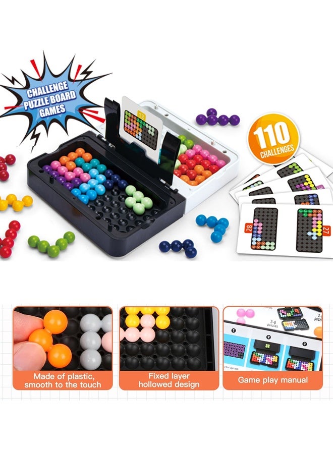 IQ Game Puzzle Set - 118 Challenges 2D & 3D Logic Games for Kids Ages 6+ & Adults - 3D Maze Toy, Brain Teasers & Smart Puzzles from 7+ Years - 2-Player Mode, Problem-Solving & Critical Thinking - Educational Toy, Family Game Night & Gift - Durable - Image 4