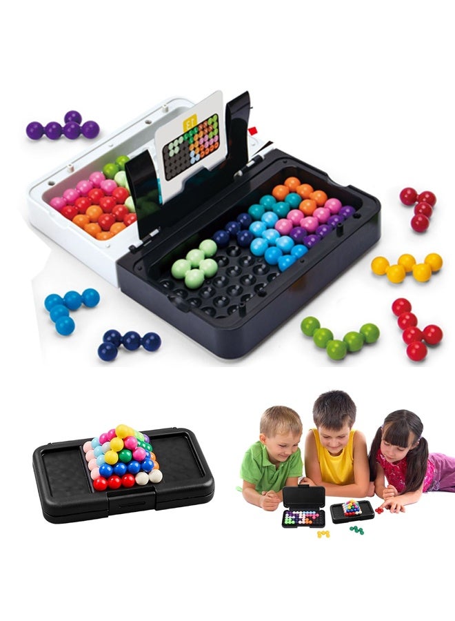 IQ Game Puzzle Set - 118 Challenges 2D & 3D Logic Games for Kids Ages 6+ & Adults - 3D Maze Toy, Brain Teasers & Smart Puzzles from 7+ Years - 2-Player Mode, Problem-Solving & Critical Thinking - Educational Toy, Family Game Night & Gift - Durable - Image 5