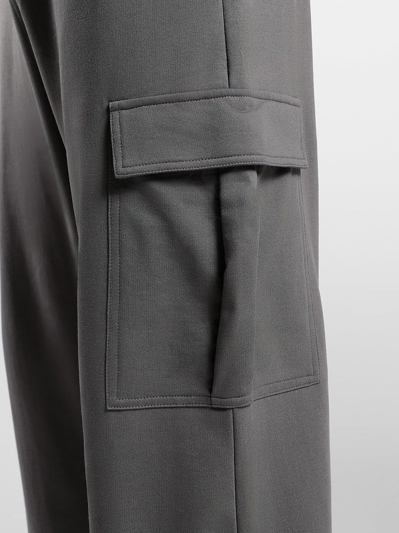 NOBERO Men's Grey Onyx Mid Rise Oversized Joggers,Grey,Men-3Xl - Image 2