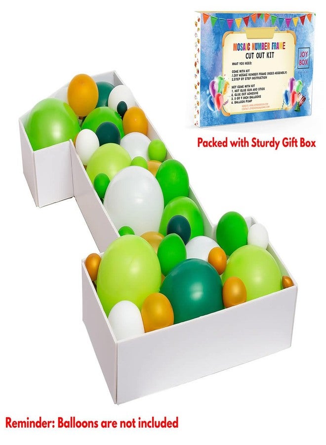 JoyBox Design Mosaic Balloon Frame Pre-Cut Kit Number 1 Cut-Out Extra Large Foam Board First Birthday Backdrop 1st Birthday Boy Girl Party Anniversary Decorations - Image 3