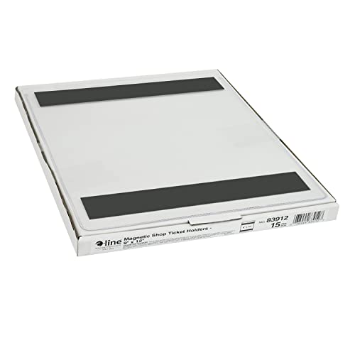 C-Line Magnetic Clear Vinyl Shop Ticket Holders, 9 x 12 Inches, 15 per Box (83912) - Image 4