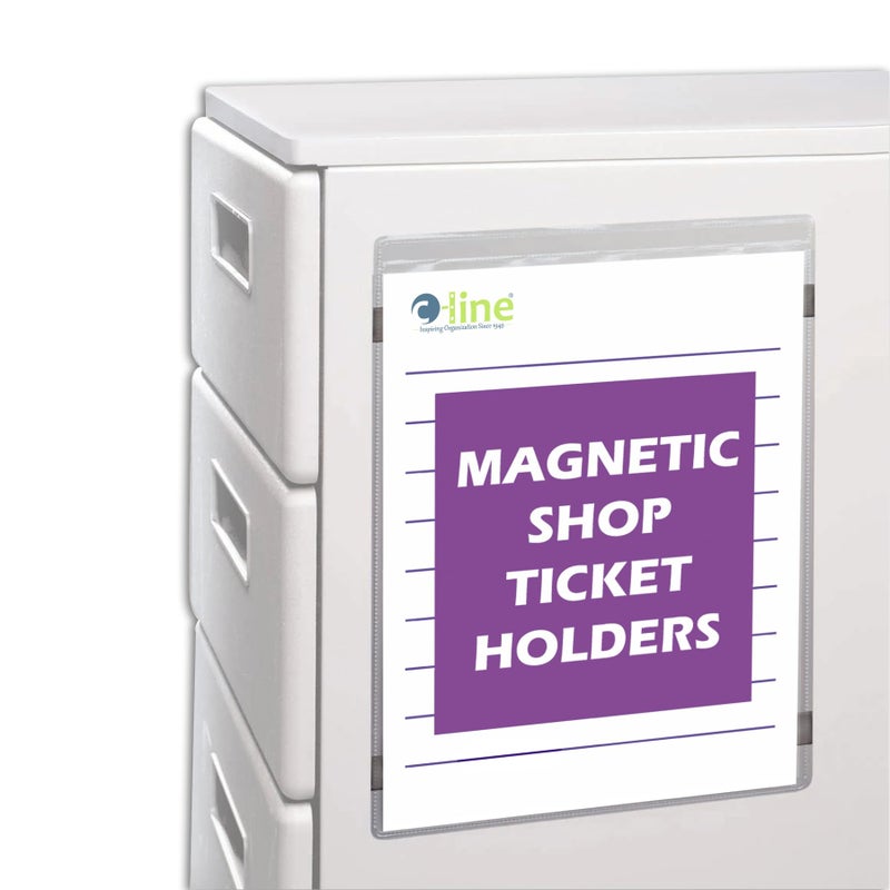 C-Line Magnetic Clear Vinyl Shop Ticket Holders, 9 x 12 Inches, 15 per Box (83912) - Image 2
