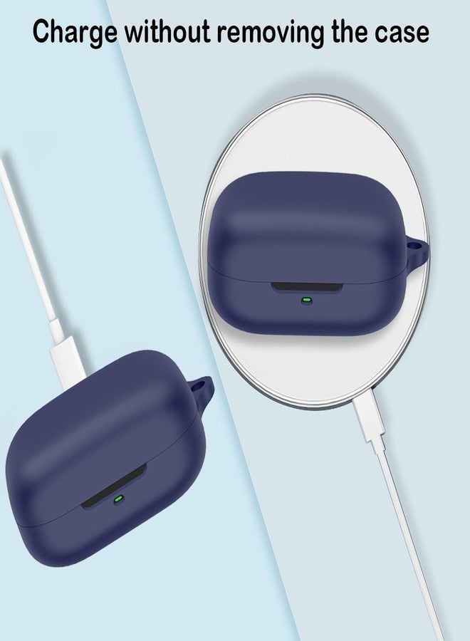 جراب USTIYA لسماعات Motorola Moto Buds/Buds+، غطاء حماية من السيليكون مع سلسلة مفاتيح وحلقة تعليق، ملحقات سماعات الرأس (أحمر) - Image 2