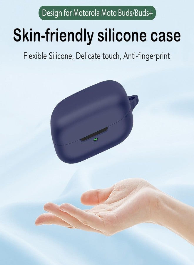 جراب USTIYA لسماعات Motorola Moto Buds/Buds+، غطاء حماية من السيليكون مع سلسلة مفاتيح وحلقة تعليق، ملحقات سماعات الرأس (أحمر) - Image 5