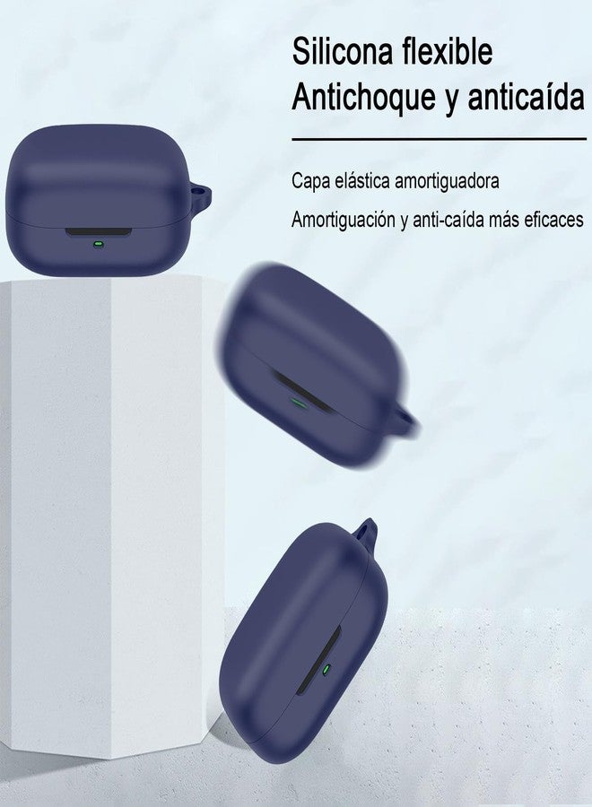 جراب USTIYA لسماعات Motorola Moto Buds/Buds+، غطاء حماية من السيليكون مع سلسلة مفاتيح وحلقة تعليق، ملحقات سماعات الرأس (أحمر) - Image 3