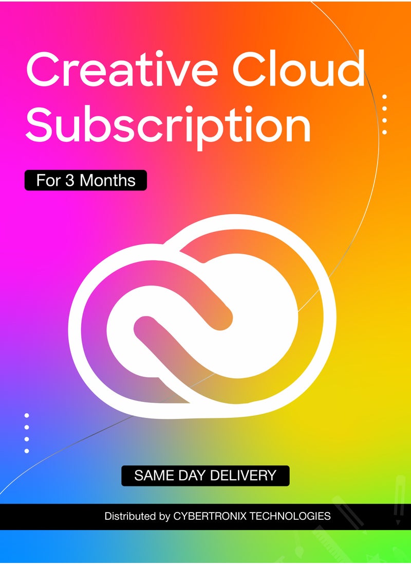 Adobe - Adobe Creative Cloud Subscription For 3 Months | Digital License | SAME DAY DELIVERY - Image 1