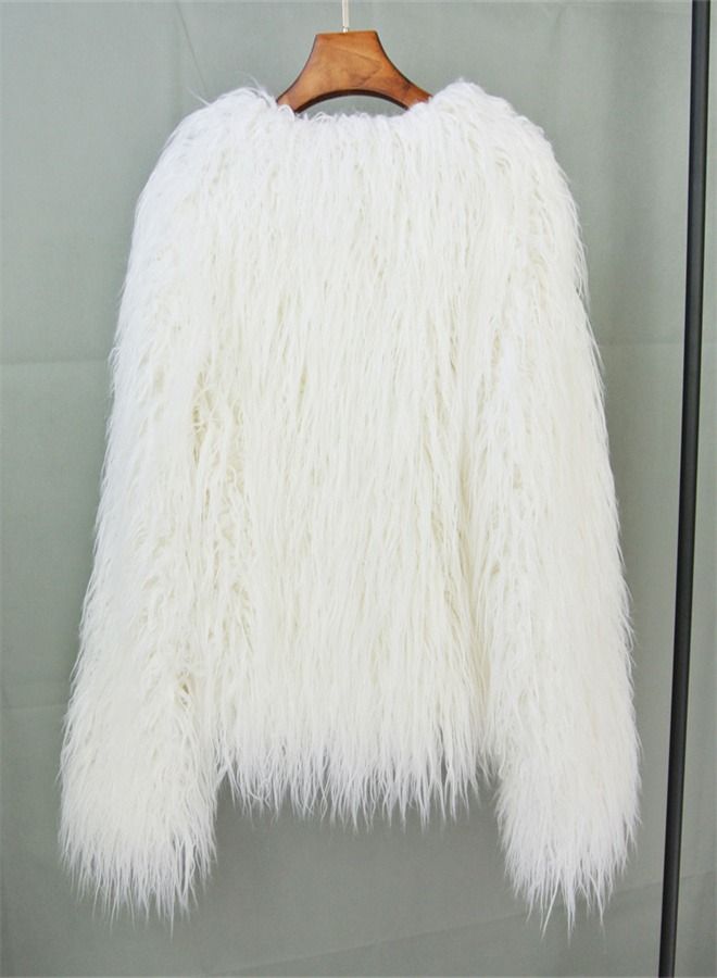 Loquat Women's Clothing Korean Version Solid Color Short Coat White  - Image 2