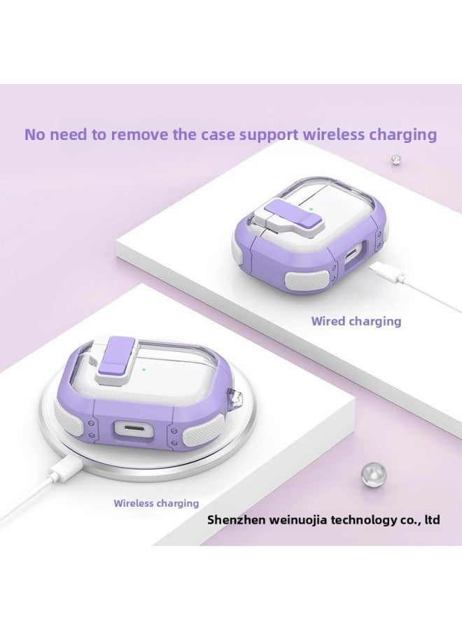 Loquat AirPods4 Protective Cover For Apple Earphone Case Transparent Storage Box Airpods Pro2 Headphone Protective Case-Color:Pink-Applicable Models:Airpods Pro(2020)  - Image 4
